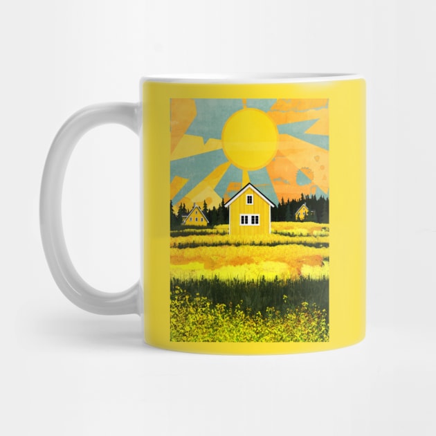 Yellow Village by KatherineBlowerDesigns